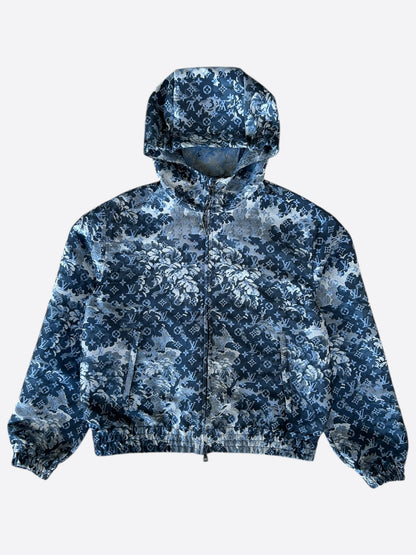 Louis Vuitton Blue Tapestry Monogram Windbreaker
