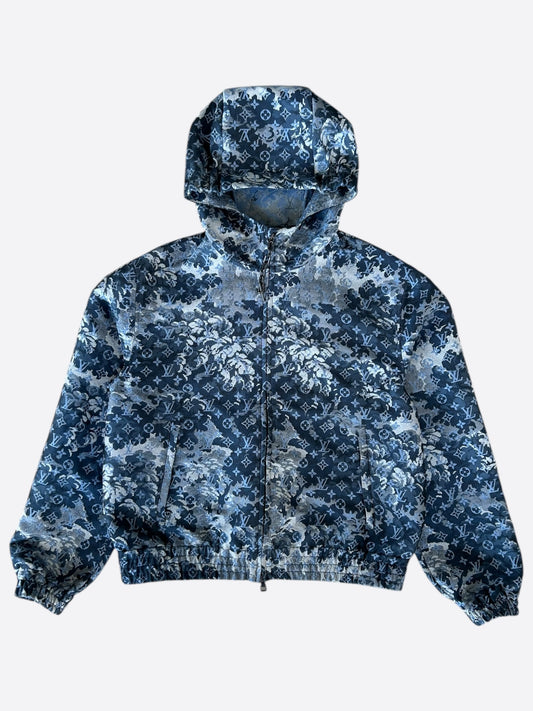 Louis Vuitton Blue Tapestry Monogram Windbreaker