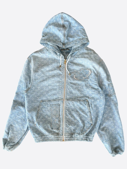 Louis Vuitton NBA Monogram Denim Zip Up Jacket