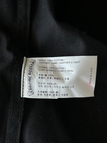 Chrome Hearts Black & Cheetah Cross Patch Work Dog Jacket