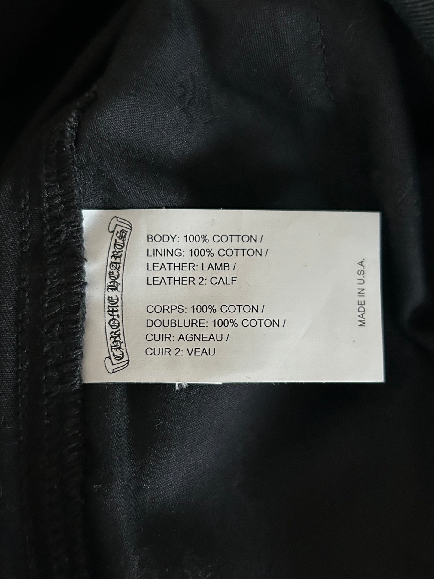 Chrome Hearts Black & Cheetah Cross Patch Carpenter Pants