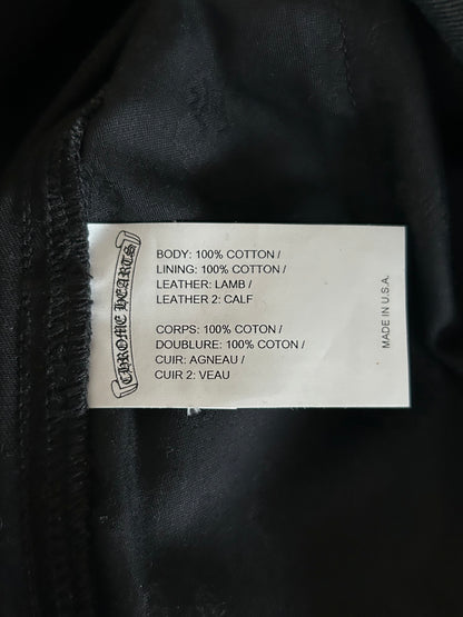 Chrome Hearts Black & Cheetah Cross Patch Carpenter Pants
