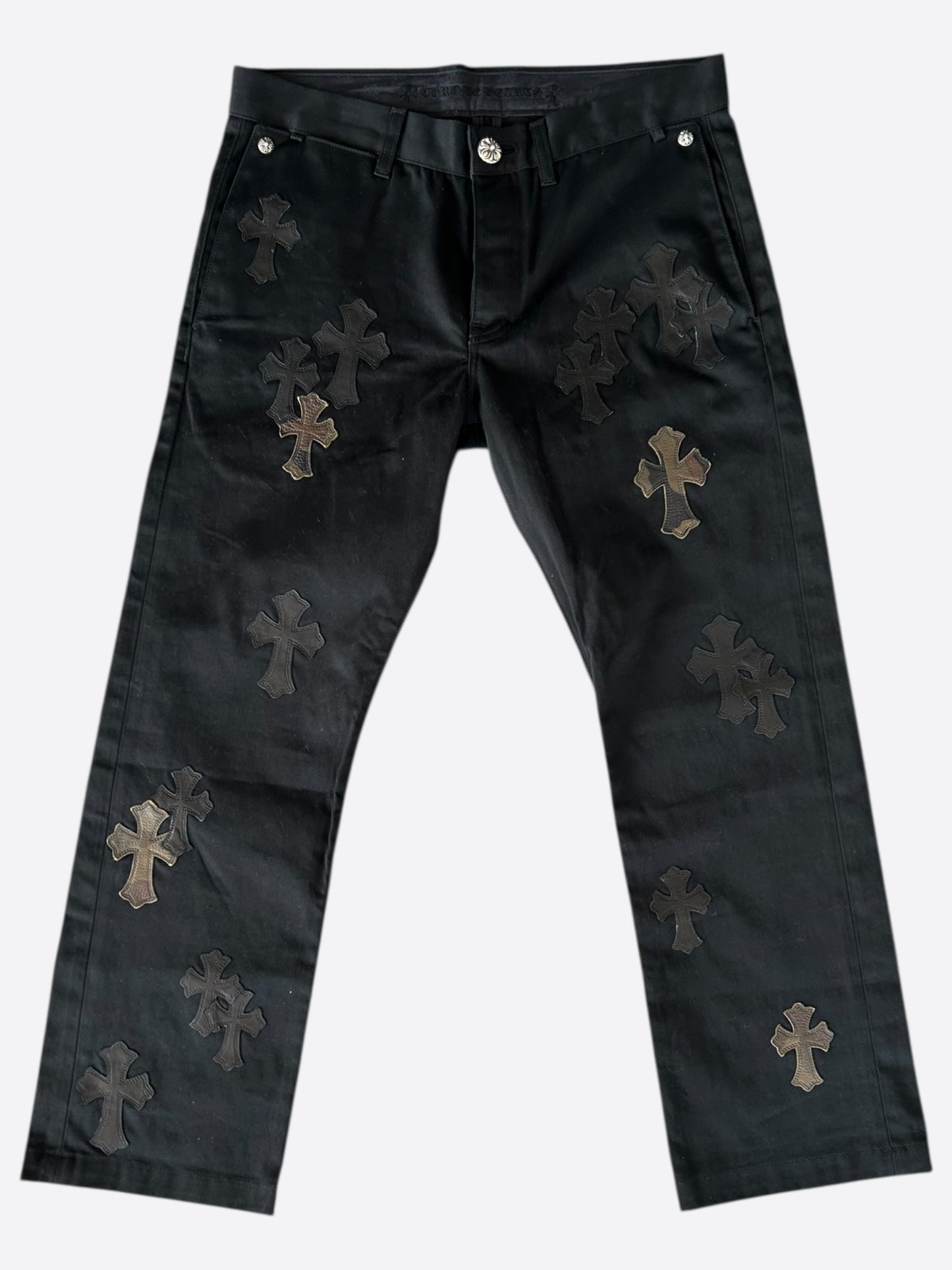 Chrome Hearts Black Camouflage Cross Patch Chino Pants