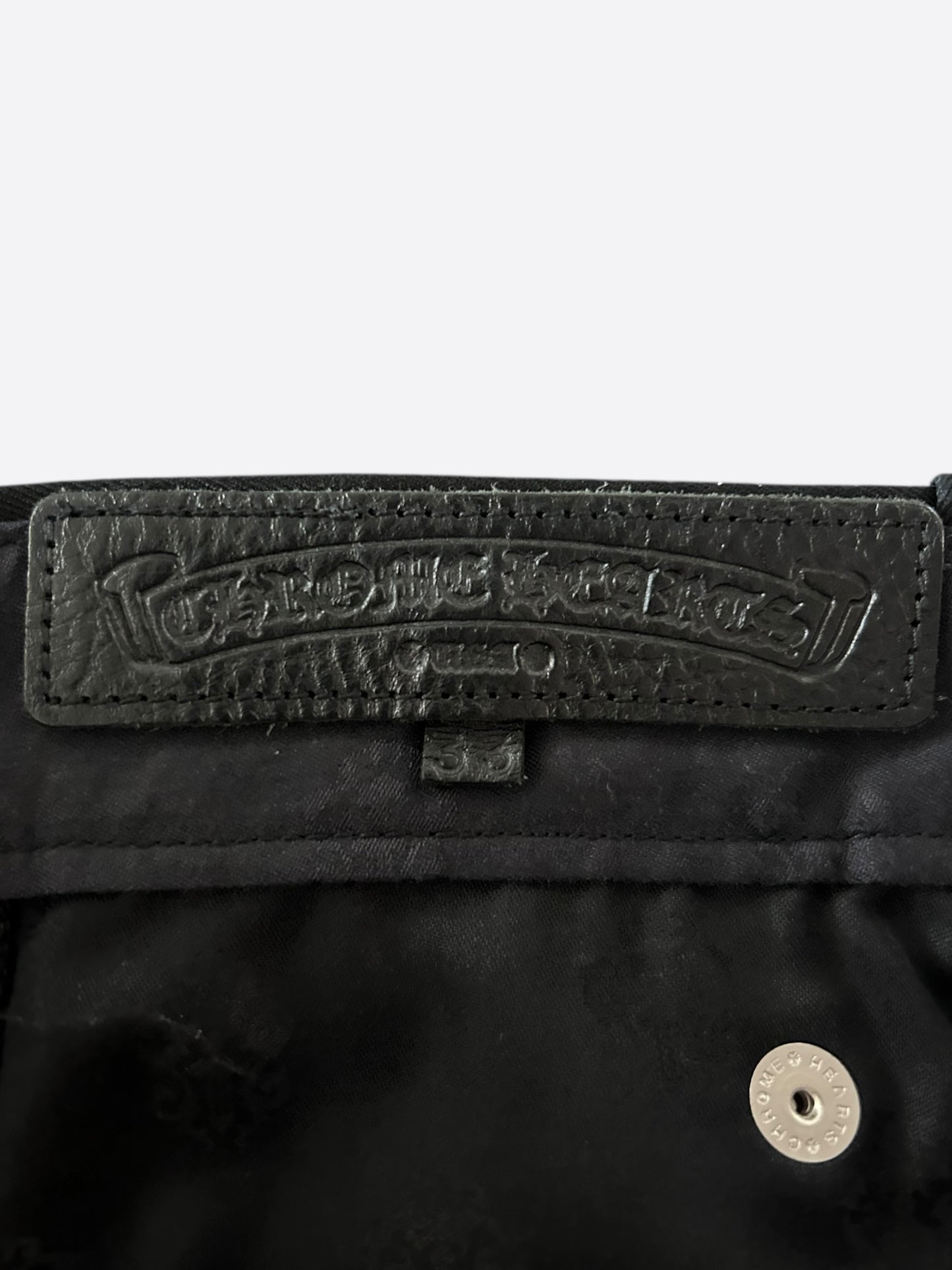 Chrome Hearts Black & Cheetah Cross Patch Carpenter Pants
