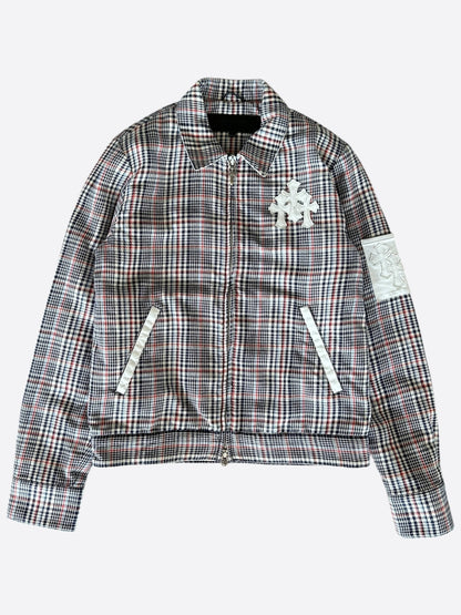 Chrome Hearts White Cross Patch Plaid Jacket
