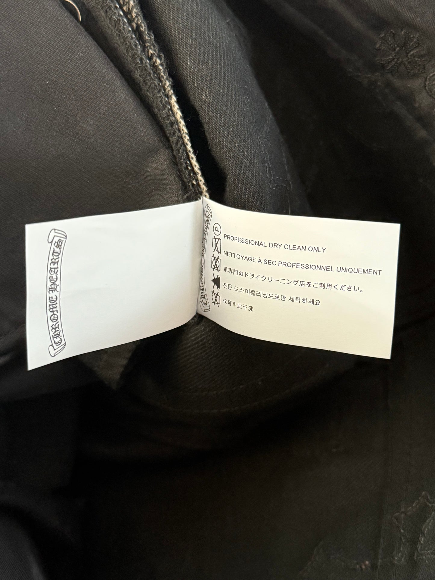 Chrome Hearts Black Cross Patch Jeans