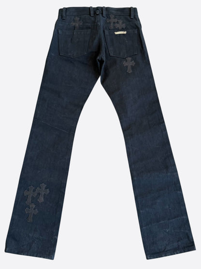 Chrome Hearts Black Cross Patch Jeans