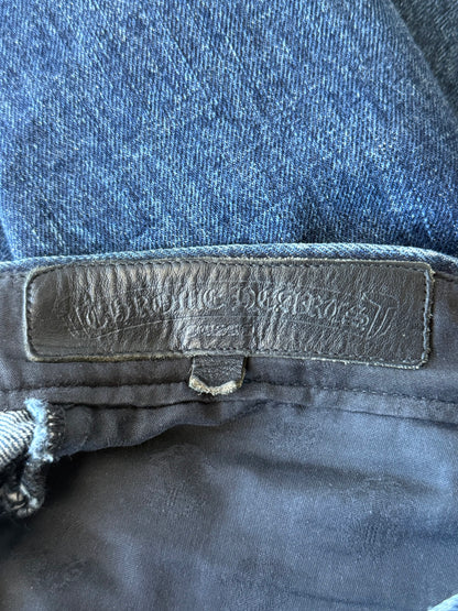 Chrome Hearts Blue Denim Cross Patch Jeans