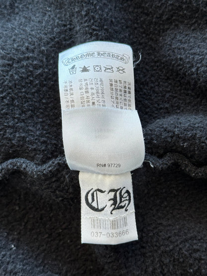 Chrome Hearts Black & White New York Horseshoe Logo Zip Up Hoodie