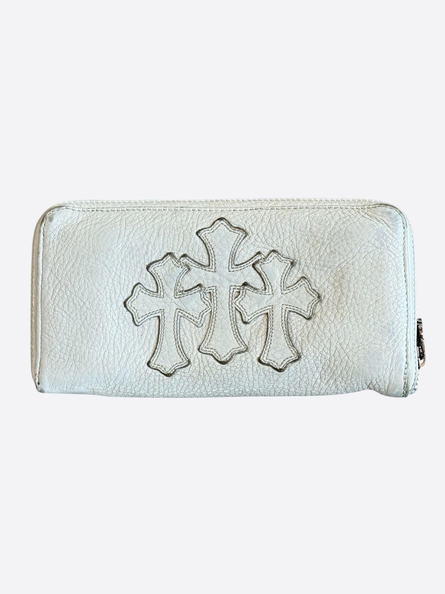 Chrome Hearts White Triple Cross Patch Wallet