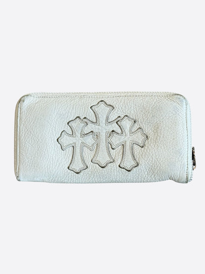 Chrome Hearts White Triple Cross Patch Wallet
