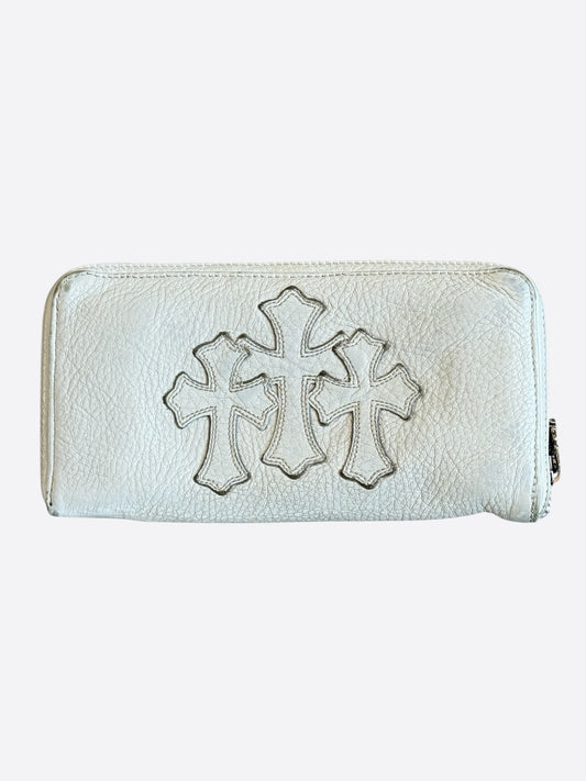 Chrome Hearts White Triple Cross Patch Wallet