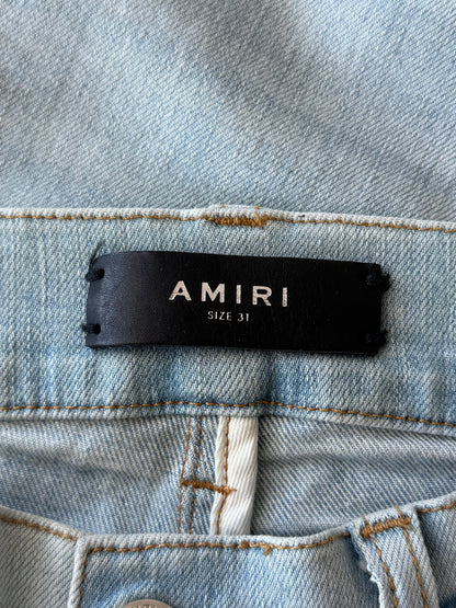 Amiri Light Indigo & Multicolor Patch MX1 Jeans