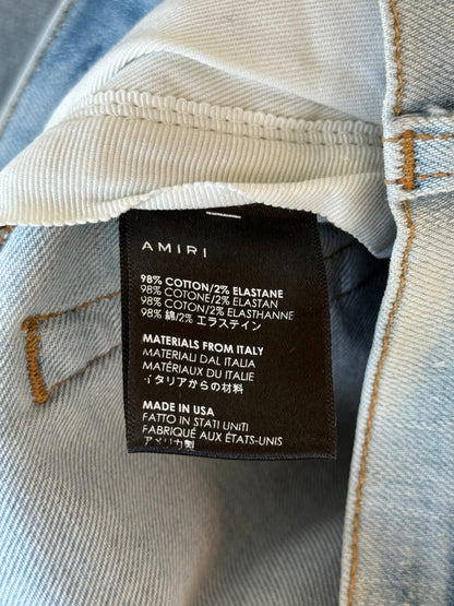Amiri Light Indigo & Multicolor Patch MX1 Jeans