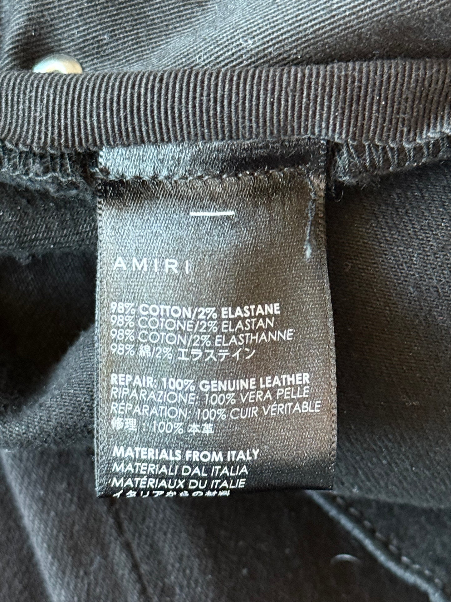 Amiri Black Patch MX1 Jeans