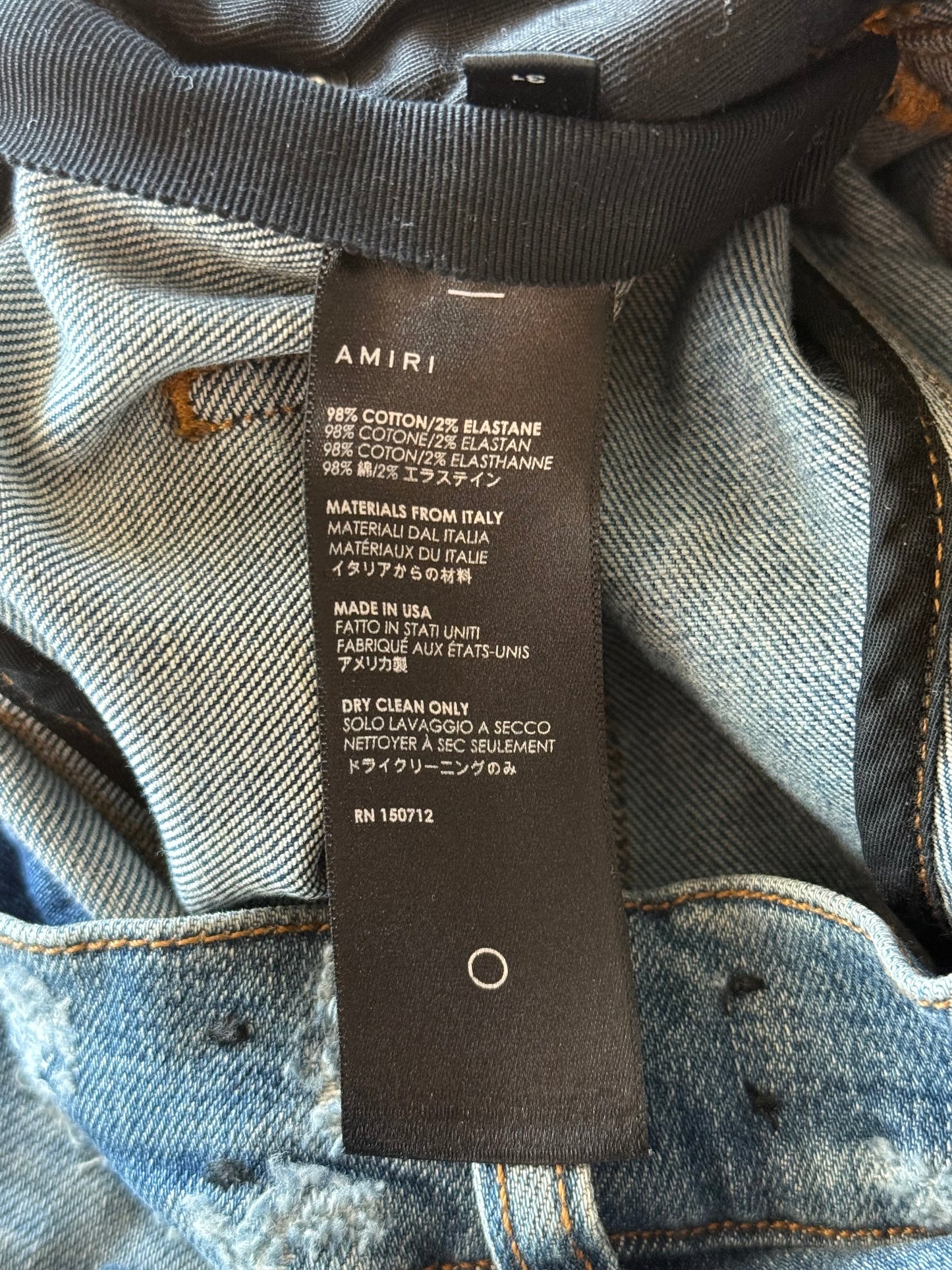 Amiri Indigo & Blue Patch MX1 Jeans