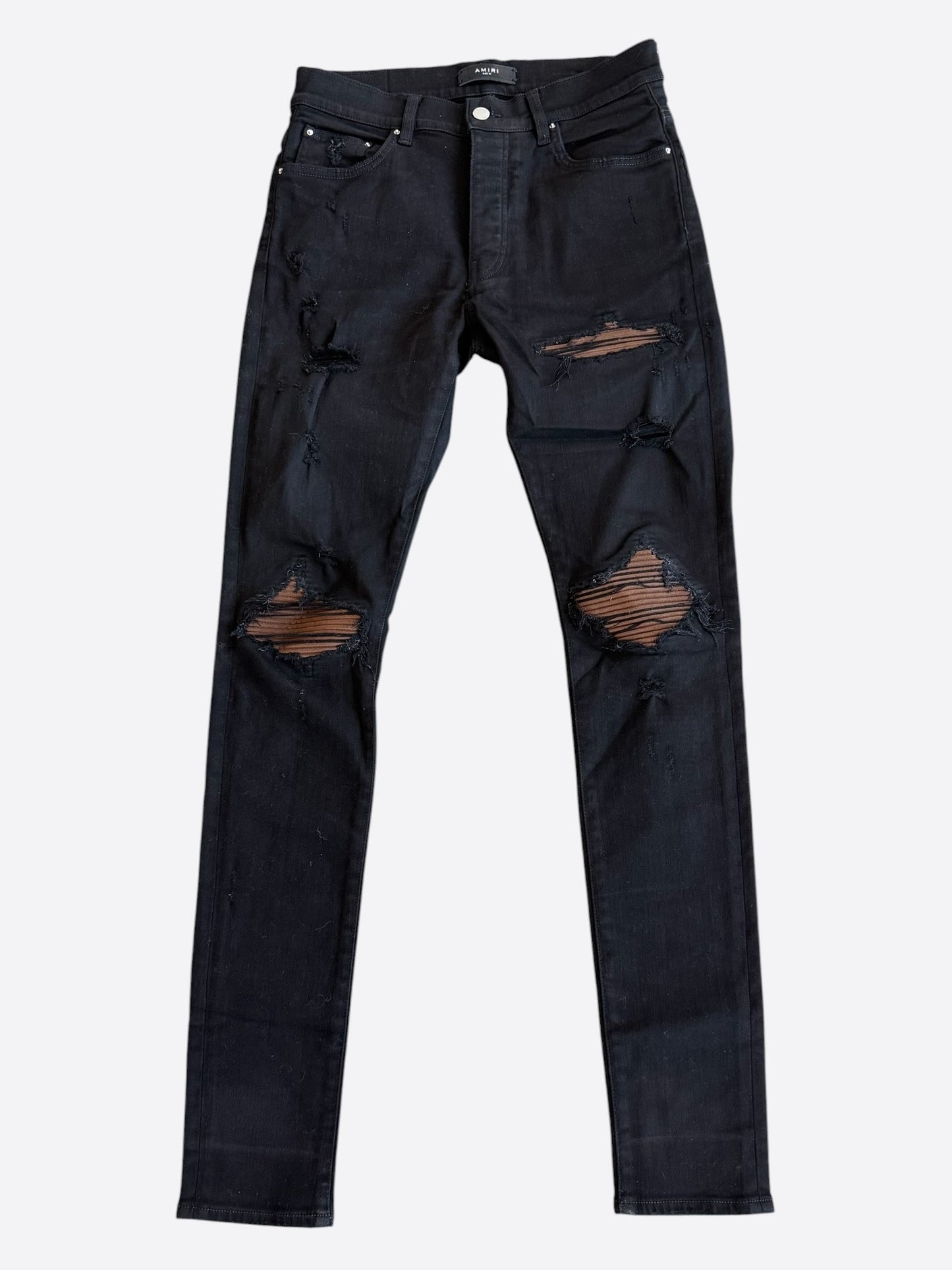 Amiri Black & Brown Patch MX1 Jeans