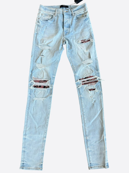 Amiri Light Indigo & Multicolor Patch MX1 Jeans