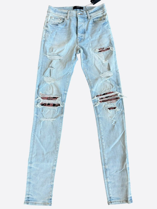 Amiri Light Indigo & Multicolor Patch MX1 Jeans