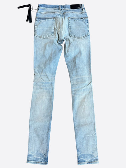 Amiri Clay Indigo Multicolor Bandana Patch Thrasher Jeans