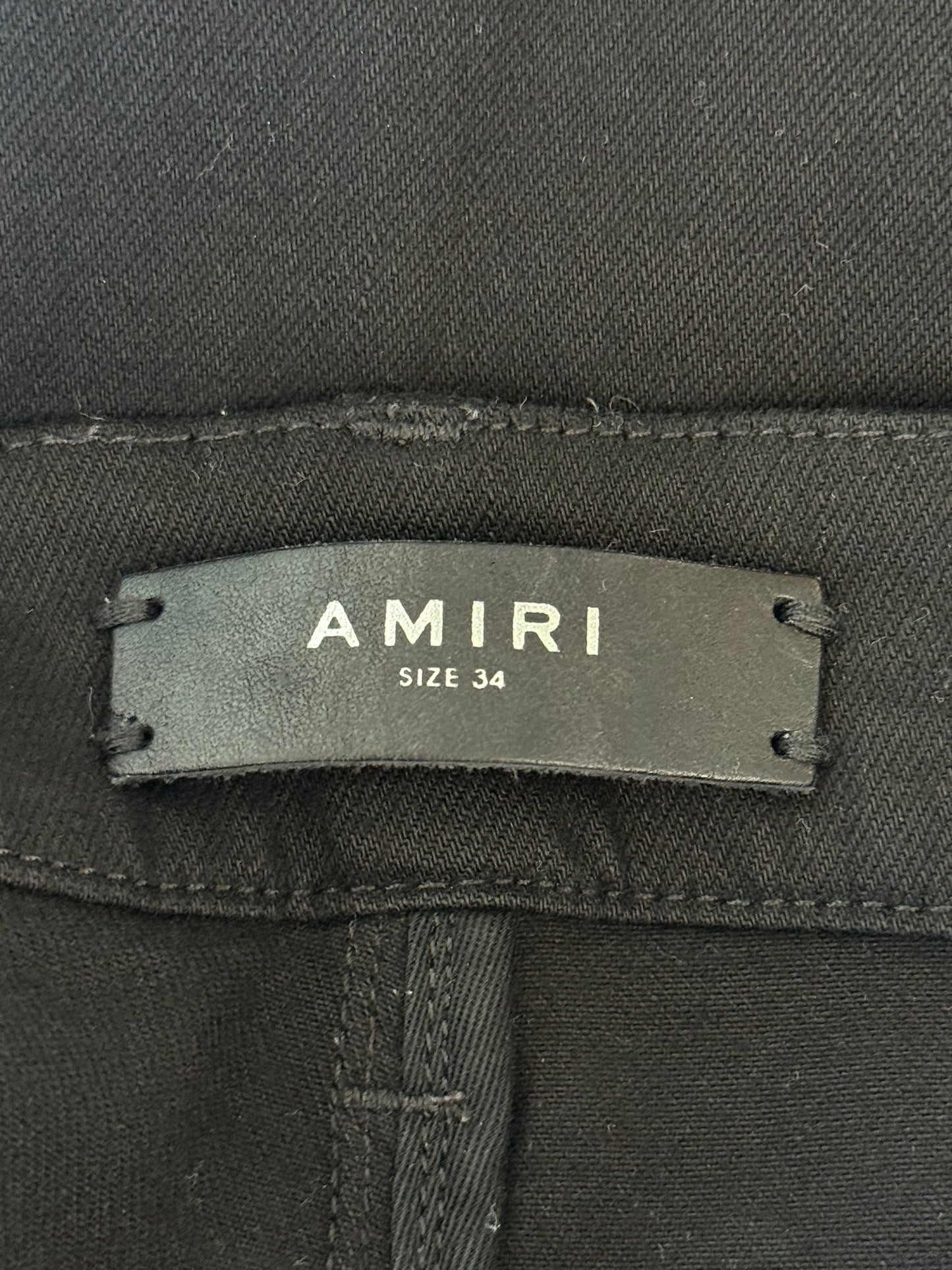Amiri Black & Silver Music Note Patch MX1 Jeans