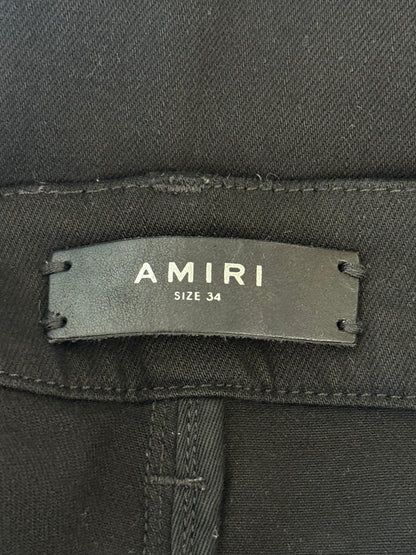 Amiri Black & Silver Music Note Patch MX1 Jeans