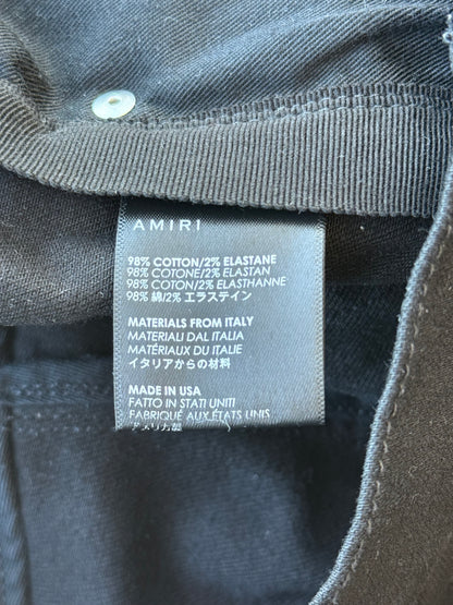 Amiri Black & Silver Music Note Patch MX1 Jeans