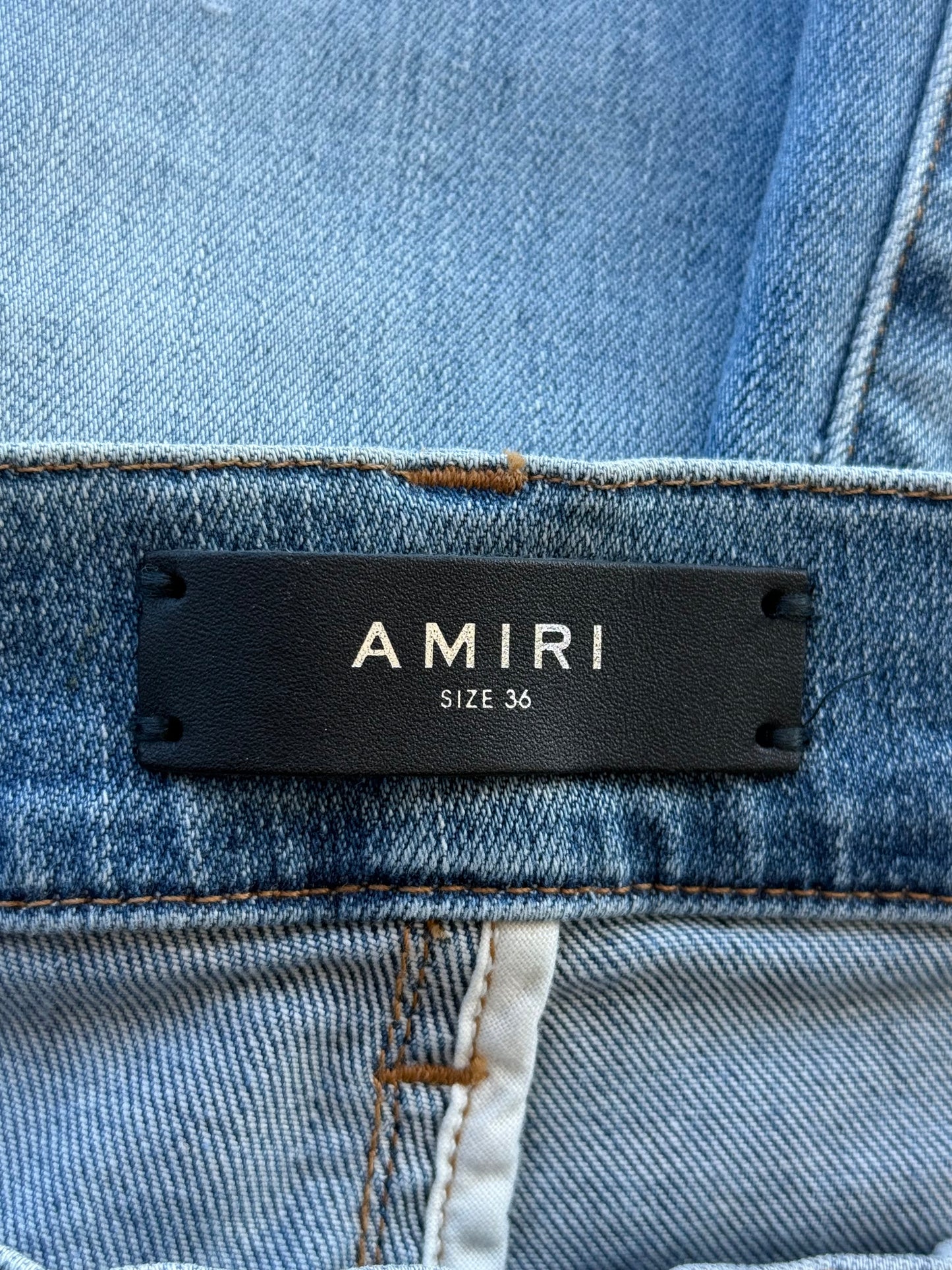 Amiri Clay Indigo Multicolor Tie-Dye Patch Thrasher Jeans