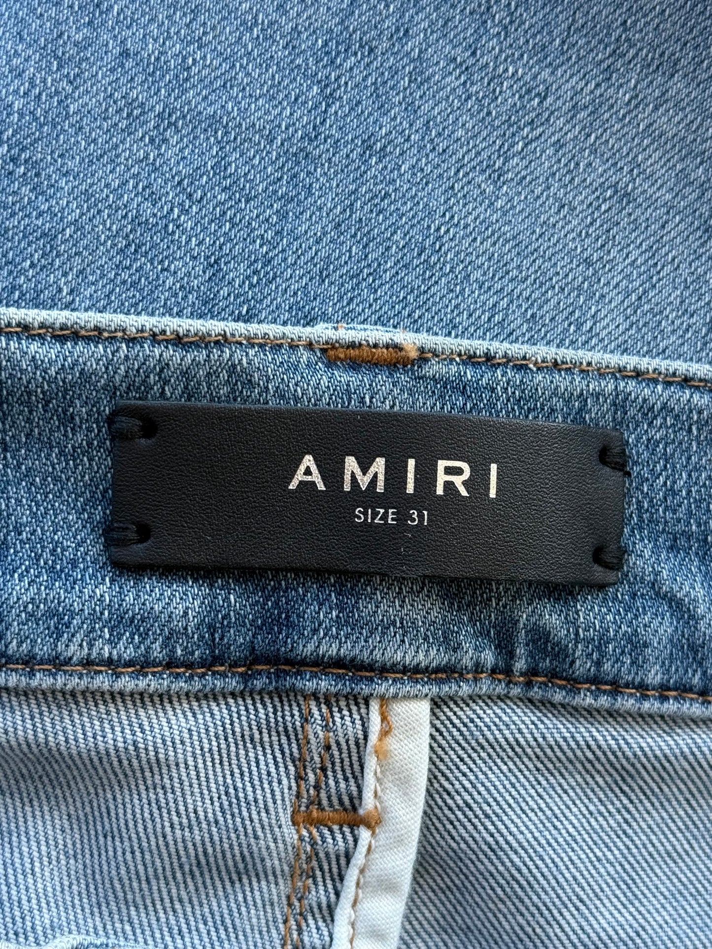 Amiri Clay Indigo Multicolor Tie-Dye Patch Thrasher Jeans