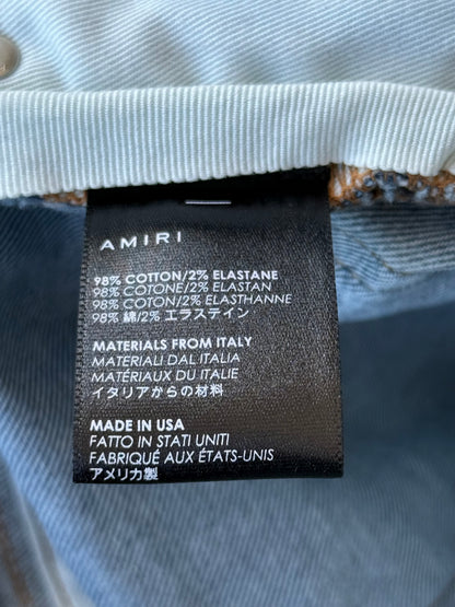 Amiri Clay Indigo Multicolor Tie-Dye Patch Thrasher Jeans