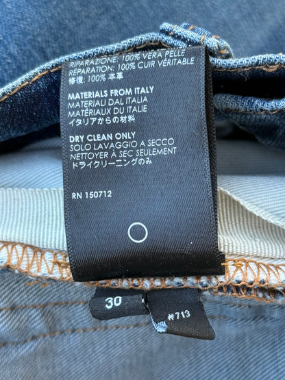 Amiri Dark Indigo & Black Patch MX1 Jeans