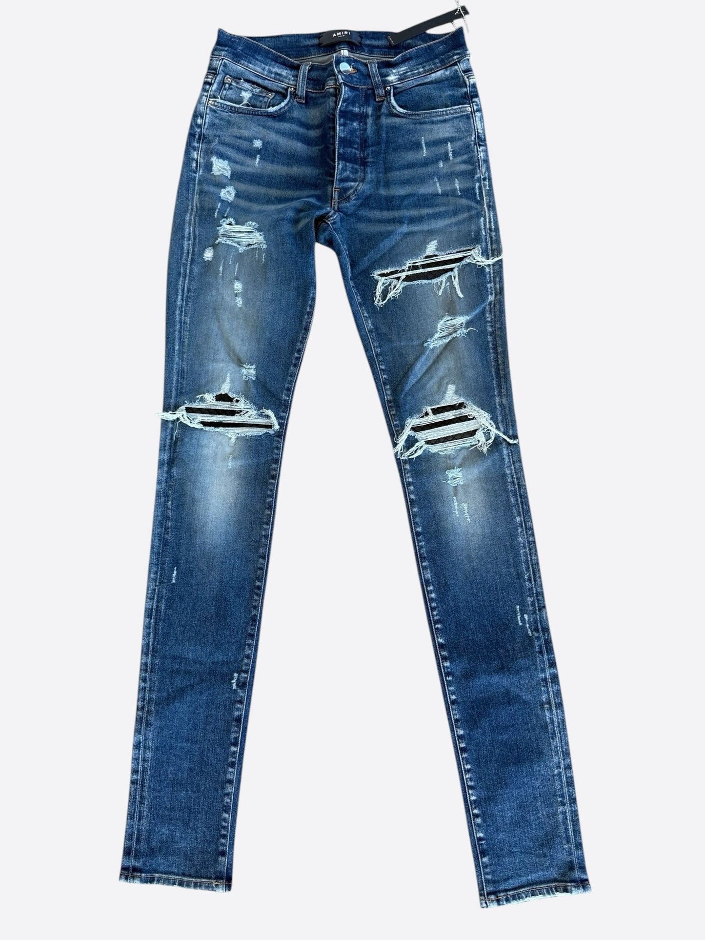 Amiri Dark Indigo & Black Patch MX1 Jeans