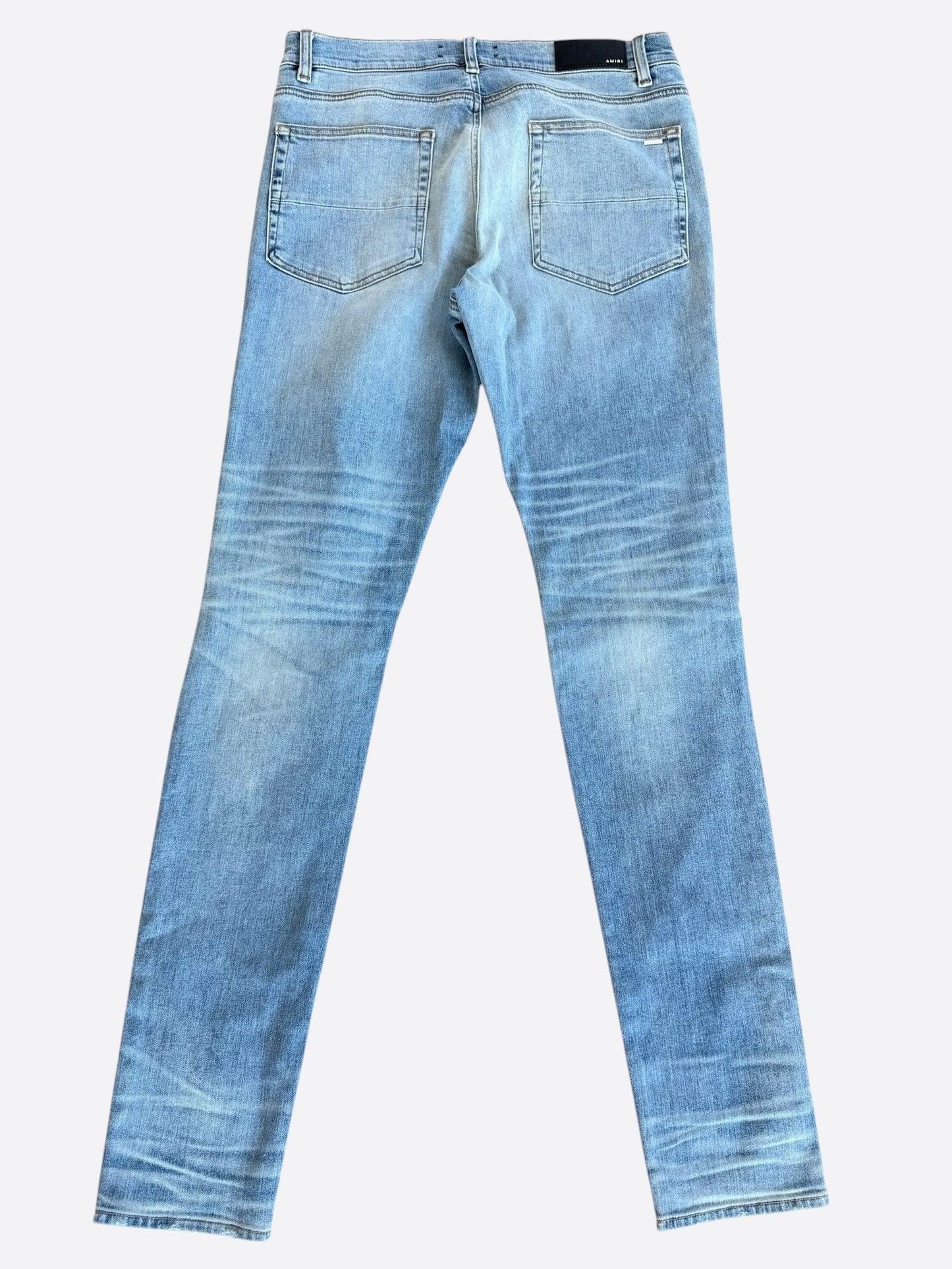 Amiri Clay Indigo Multicolor Tie-Dye Patch Thrasher Jeans