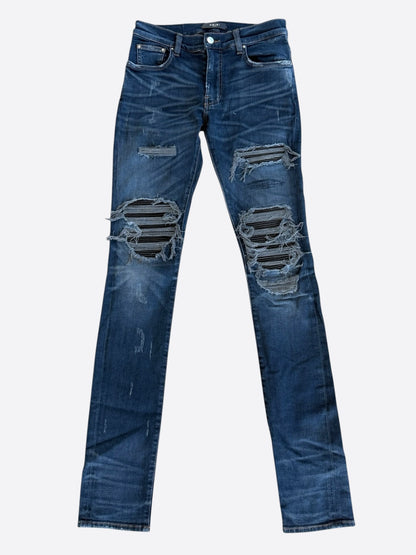 Amiri Dark Indigo & Black Patch MX1 Jeans