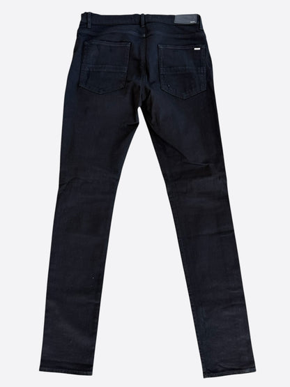 Amiri Black & Silver Music Note Patch MX1 Jeans