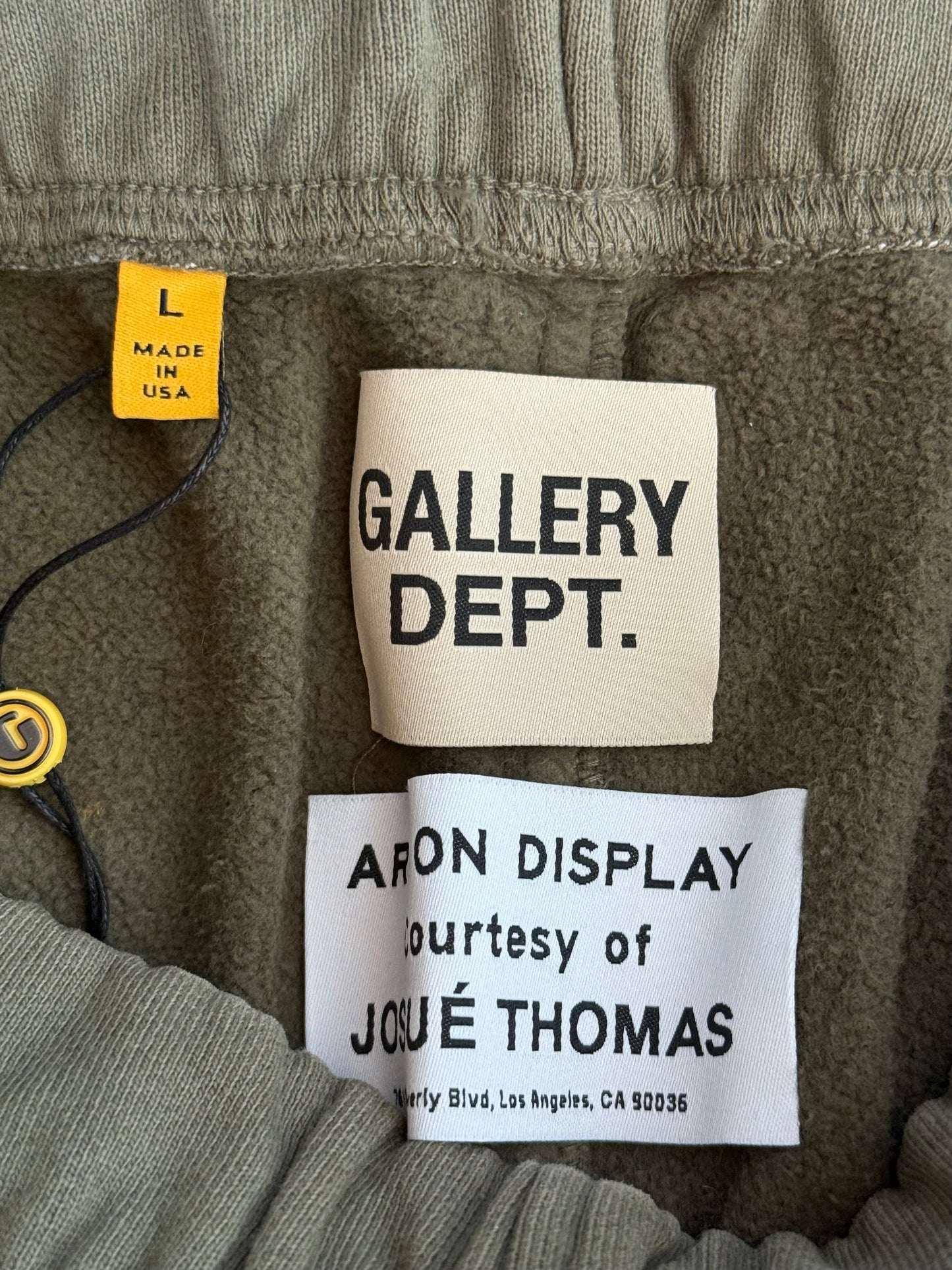 Gallery Dept Olive & Black Dept Logo Sweatpants