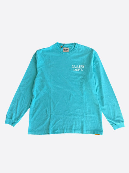Gallery Dept Teal & White Souvenir Logo Longsleeve T-Shirt