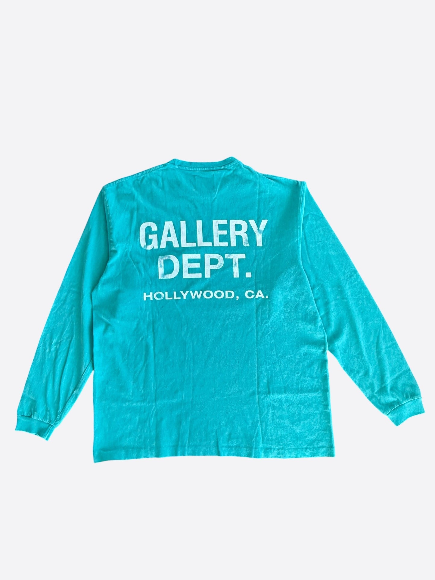 Gallery Dept Teal & White Souvenir Logo Longsleeve T-Shirt