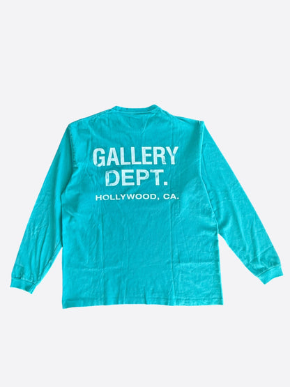 Gallery Dept Teal & White Souvenir Logo Longsleeve T-Shirt