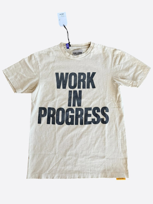 Gallery Dept Archival White Work In Progress Graphic T-Shirt