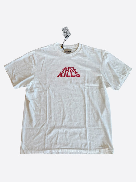 Gallery Dept White & Red Art That Kills Logo T-Shirt