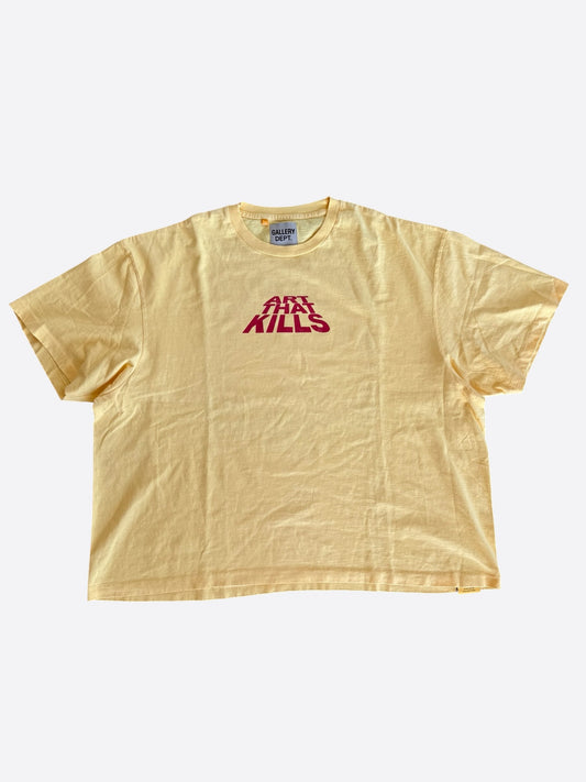 Gallery Dept Yellow & Red Art That Kills Logo T-Shirt