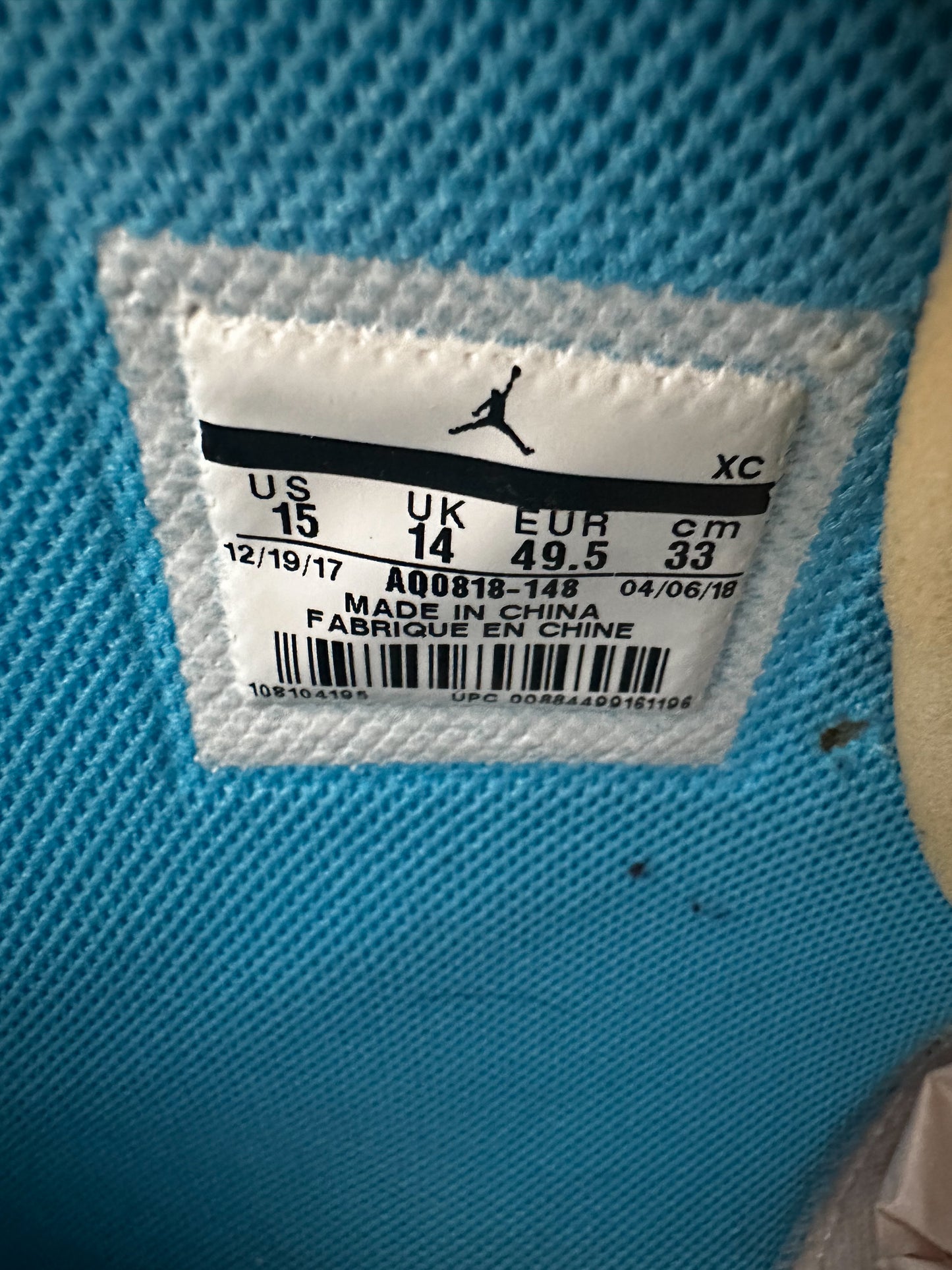 Nike Off-White Blue UNC Jordan 1 Hightop Sneakers