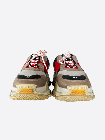 Balenciaga Beige & Multicolor Triple S Sneakers