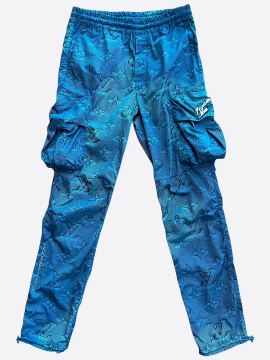 Louis Vuitton Blue 2054 Monogram Cargo Pants