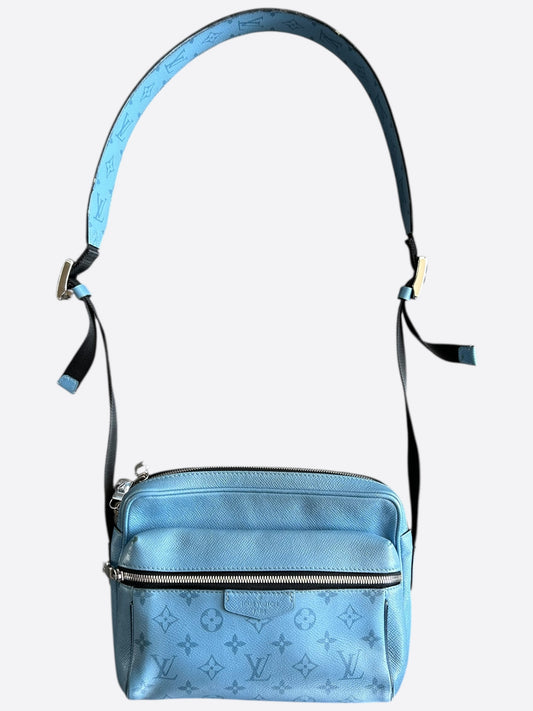 Louis Vuitton Blue Taigarama Monogram Outdoor Messenger Bag