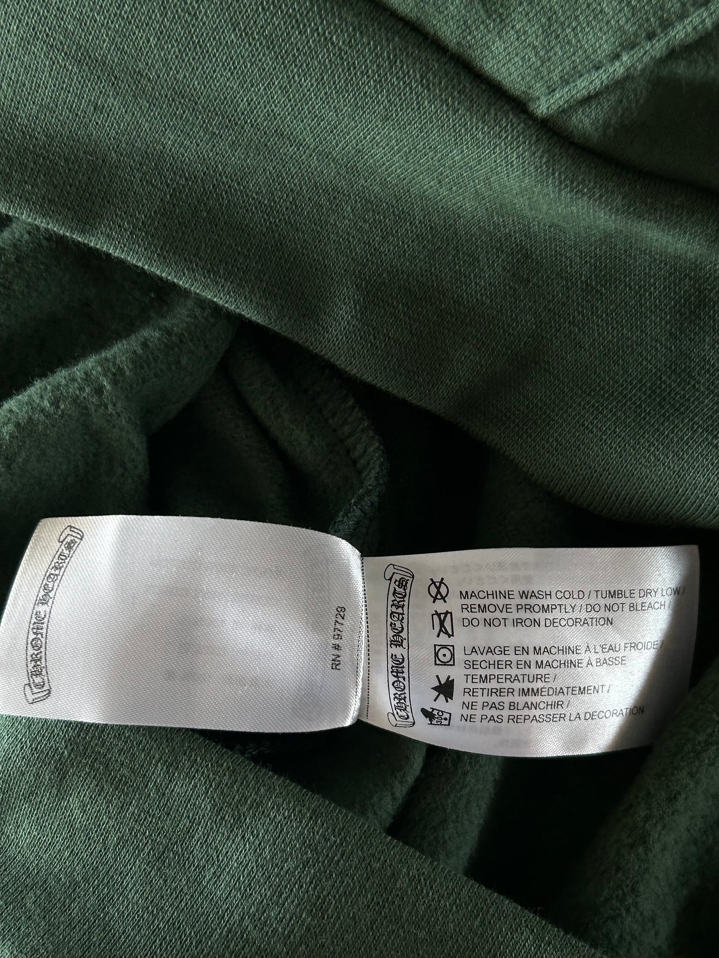 Chrome Hearts Green & Yellow T-Bar Logo Hoodie