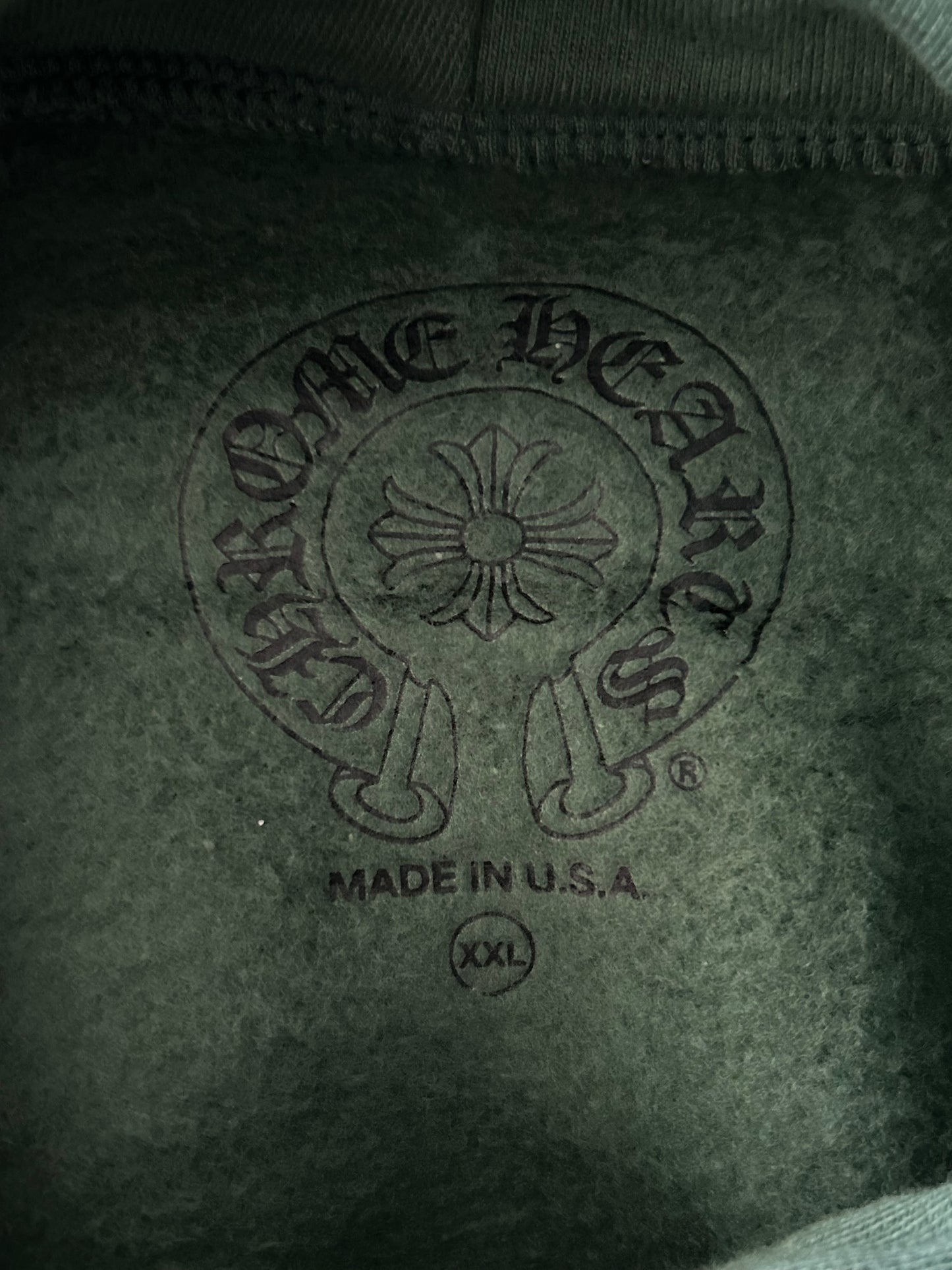 Chrome Hearts Green & Yellow T-Bar Logo Hoodie