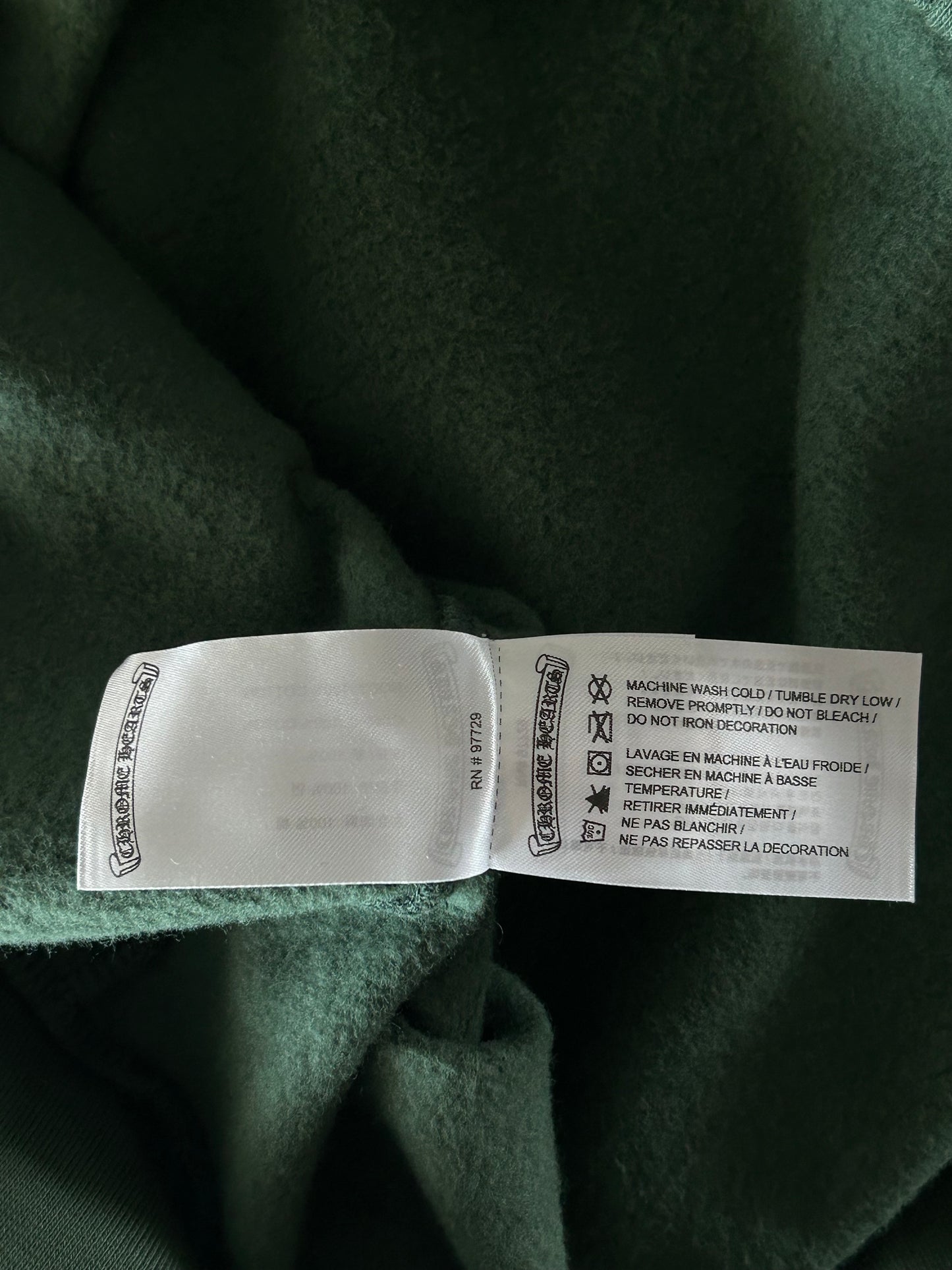 Chrome Hearts Green & Yellow T-Bar Logo Hoodie