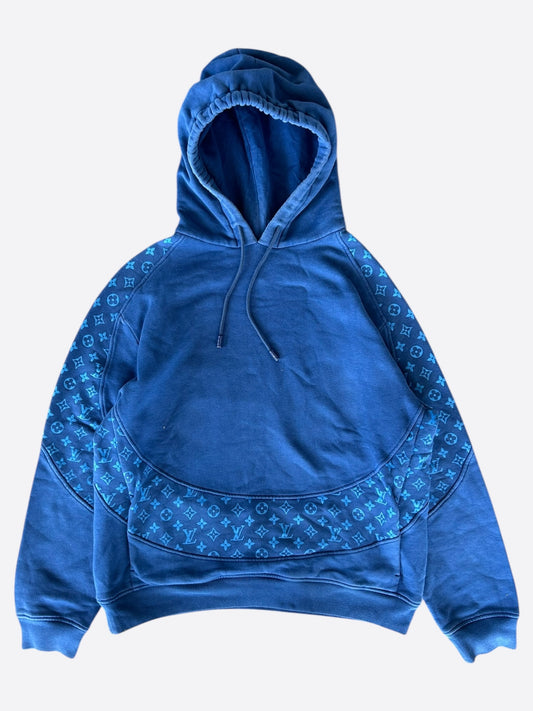 Louis Vuitton Blue Circle Cut Monogram Hoodie